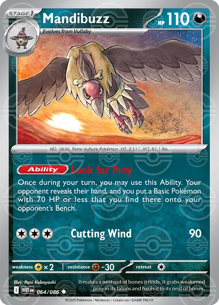White Flare #64 - Mandibuzz (Poké Ball Reverse)